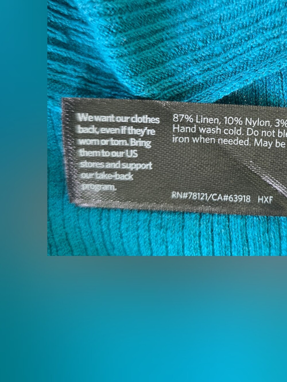 Organic Linen Crepe Stretch Poncho - Picture 6 of 7